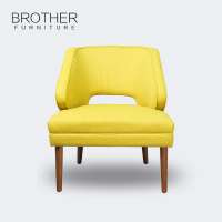 New Design Yellow Fabric Elegant Home Goods Modern Leisure Accent Chair Lounge Living Room